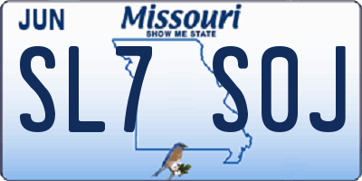 MO license plate SL7S0J