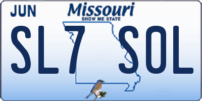 MO license plate SL7S0L