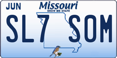 MO license plate SL7S0M