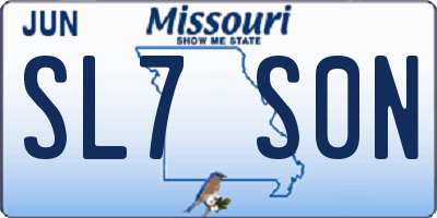 MO license plate SL7S0N