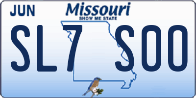 MO license plate SL7S0O