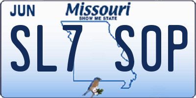 MO license plate SL7S0P