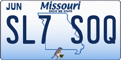 MO license plate SL7S0Q
