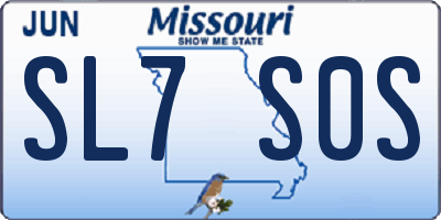 MO license plate SL7S0S