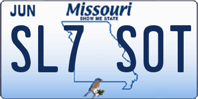 MO license plate SL7S0T