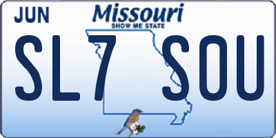 MO license plate SL7S0U