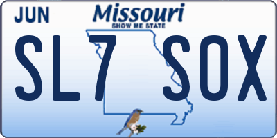 MO license plate SL7S0X