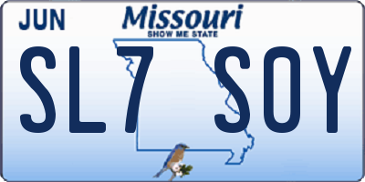 MO license plate SL7S0Y