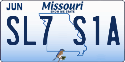 MO license plate SL7S1A