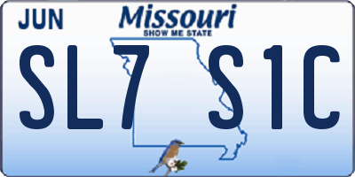 MO license plate SL7S1C