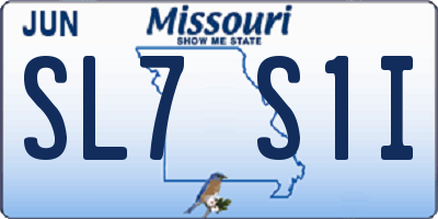 MO license plate SL7S1I