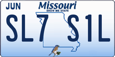 MO license plate SL7S1L