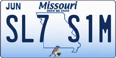 MO license plate SL7S1M