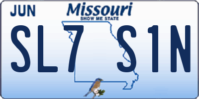MO license plate SL7S1N