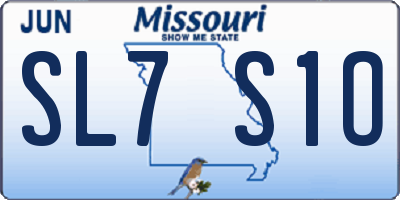 MO license plate SL7S1O