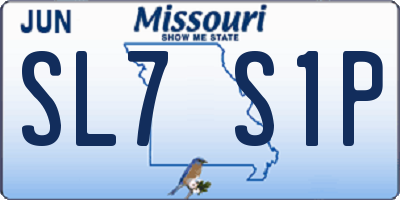 MO license plate SL7S1P