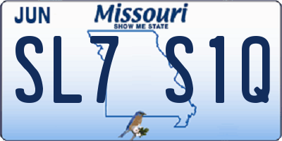 MO license plate SL7S1Q