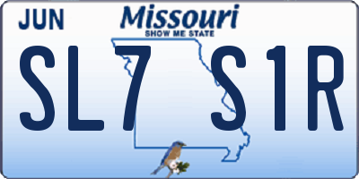 MO license plate SL7S1R