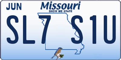 MO license plate SL7S1U