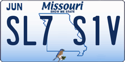MO license plate SL7S1V