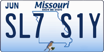 MO license plate SL7S1Y