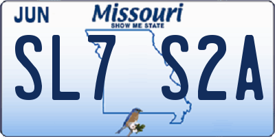 MO license plate SL7S2A