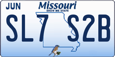 MO license plate SL7S2B