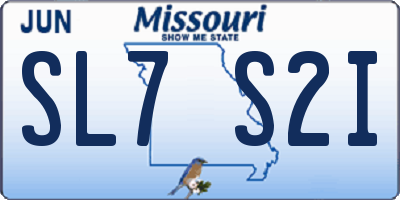MO license plate SL7S2I
