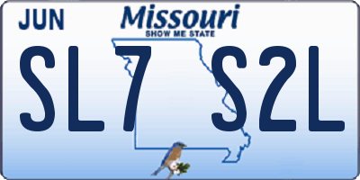 MO license plate SL7S2L