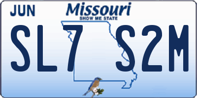 MO license plate SL7S2M