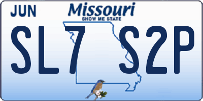 MO license plate SL7S2P
