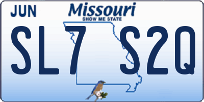 MO license plate SL7S2Q