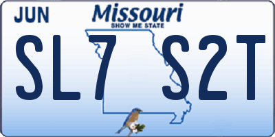 MO license plate SL7S2T