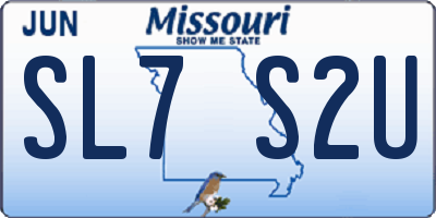 MO license plate SL7S2U