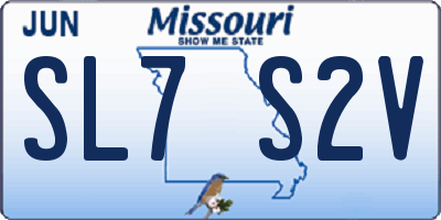 MO license plate SL7S2V