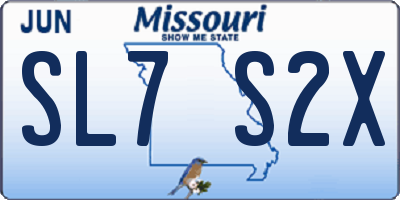 MO license plate SL7S2X
