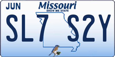 MO license plate SL7S2Y
