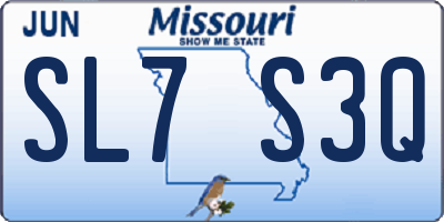 MO license plate SL7S3Q