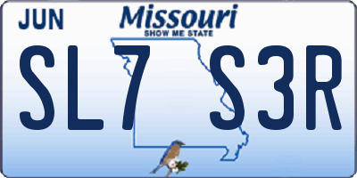 MO license plate SL7S3R
