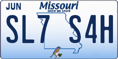 MO license plate SL7S4H