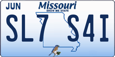 MO license plate SL7S4I