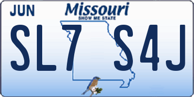 MO license plate SL7S4J