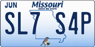 MO license plate SL7S4P
