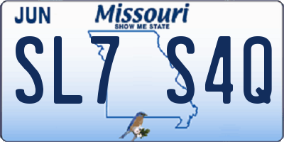 MO license plate SL7S4Q