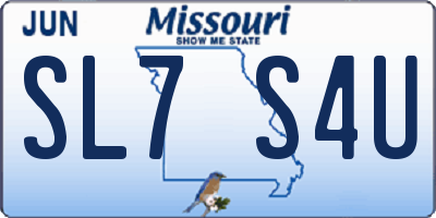 MO license plate SL7S4U