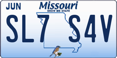 MO license plate SL7S4V