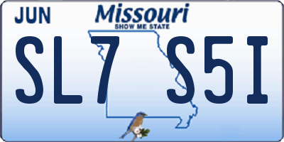 MO license plate SL7S5I