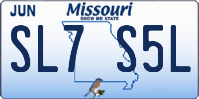 MO license plate SL7S5L