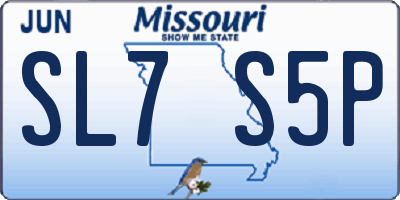 MO license plate SL7S5P