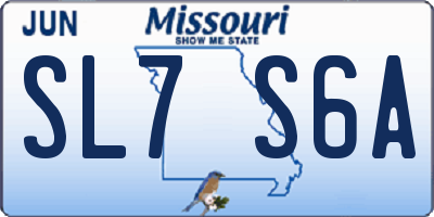 MO license plate SL7S6A